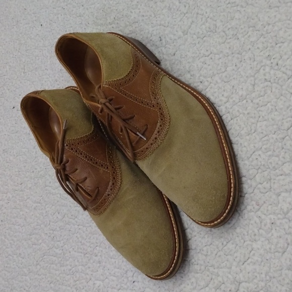 Martin Dingman Tan/Brown Suede Saddle Shoes 10 M - Picture 6 of 14